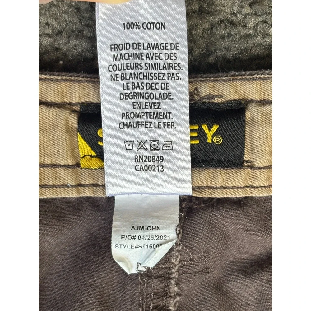 Stanley Cargo Shorts Men's Size 36 Gary 100% Cotton Zip Fly Outdoor Pockets